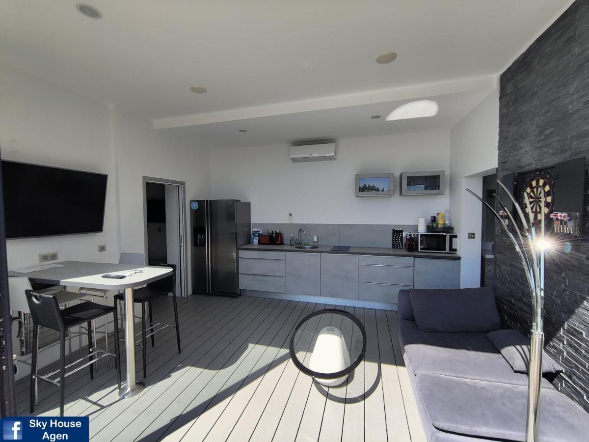 Piscine Chauffee Et Spa Jacuzzi Privatif Terrasse Sans Vis A Vis ,,,Sky House Agen,,, Εξωτερικό φωτογραφία