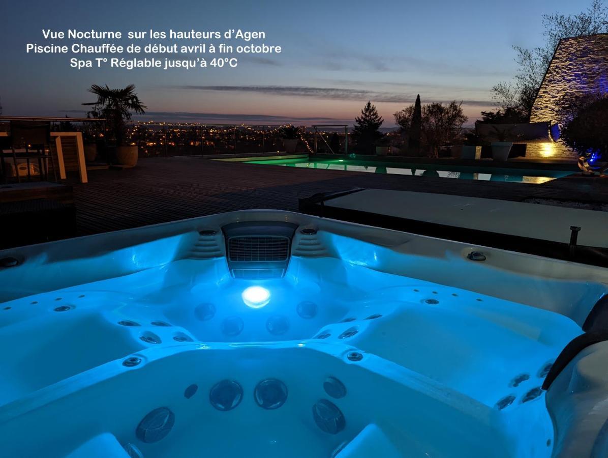 Piscine Chauffee Et Spa Jacuzzi Privatif Terrasse Sans Vis A Vis ,,,Sky House Agen,,, Εξωτερικό φωτογραφία